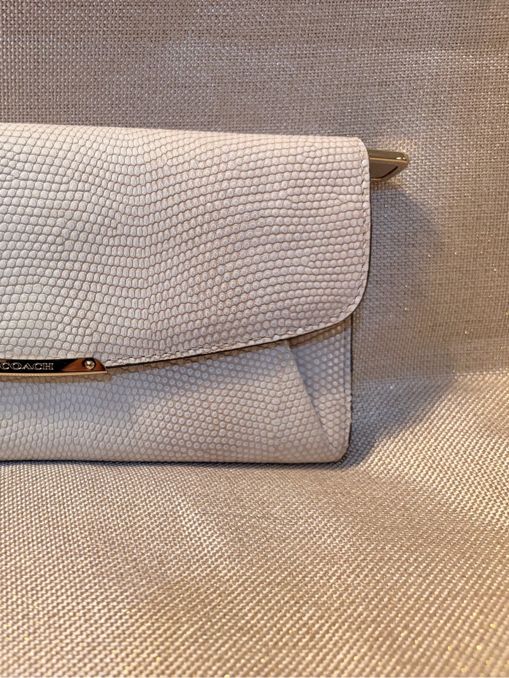 Coach Madison FCream/Tan Envelope Clutch Wallet
